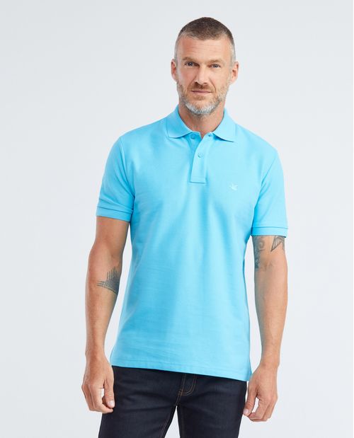 Camiseta de Hombre Tipo Polo, Classic Fit Manga Corta - Piqué 100% Algodón
