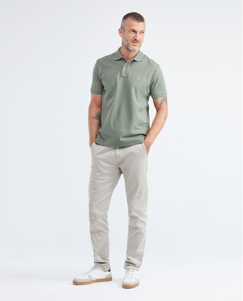 Camiseta de Hombre Tipo Polo, Classic Fit Manga Corta - Piqué 100% Algodón