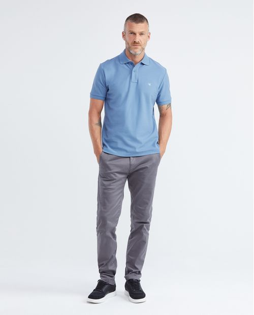 Camiseta de Hombre Tipo Polo, Classic Fit Manga Corta - Piqué 100% Algodón