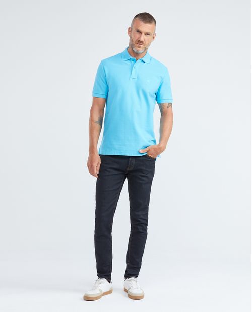 Camiseta de Hombre Tipo Polo, Classic Fit Manga Corta - Piqué 100% Algodón