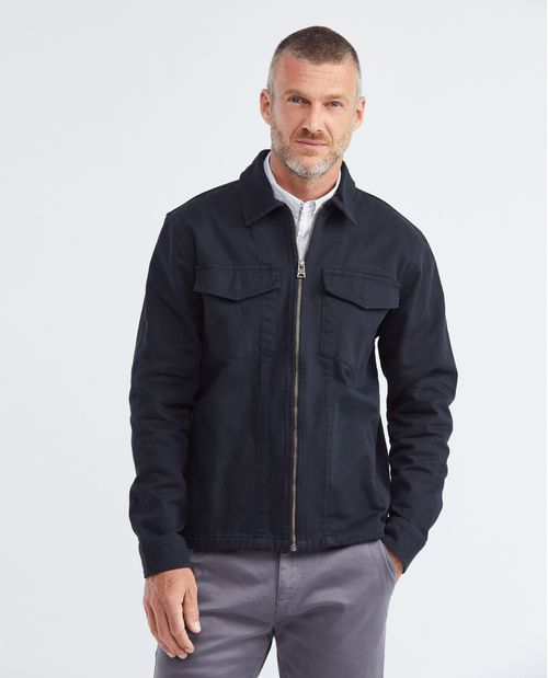 Chaqueta de Hombre, Drill 100% Algodón - Bolsillos Utilitarios