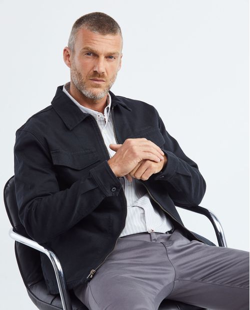 Chaqueta de Hombre, Drill 100% Algodón - Bolsillos Utilitarios