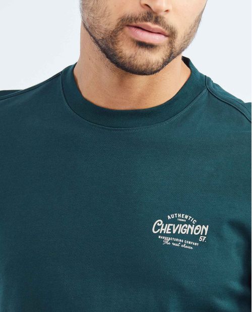 Camiseta Gráfica de Hombre, Slim Fit Cuello Redondo - Estampación Textil