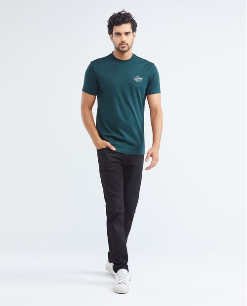 Camiseta Gráfica de Hombre, Slim Fit Cuello Redondo - Estampación Textil