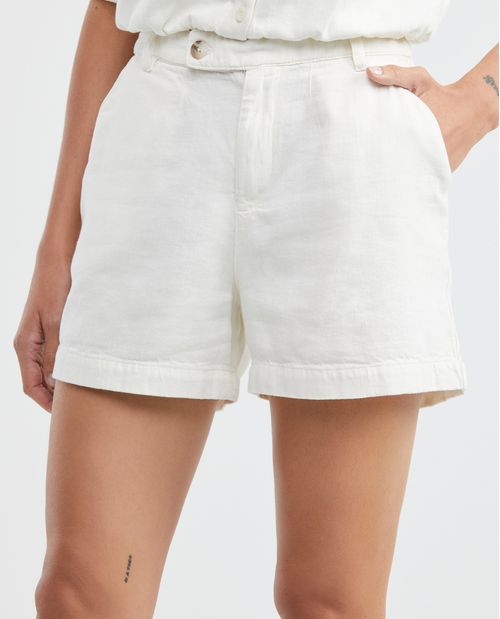 Bermuda de Mujer, Silueta Línea A, Tiro Alto - Estilo Sartorial