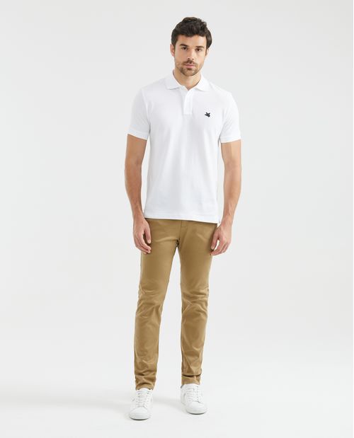 Camiseta de Hombre Tipo Polo, Classic Fit Manga Corta - Algodón Pima