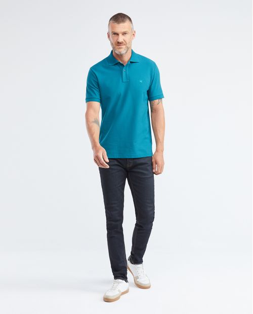 Camiseta de Hombre Tipo Polo, Classic Fit Manga Corta - Piqué 100% Algodón