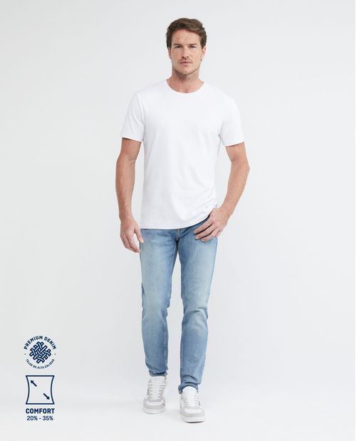 Jean de Hombre Super Slim Fit, Rider, Bota Super Slim - Azul Claro