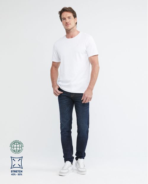 Jean de Hombre Super Slim Fit, Rider, Bota Super Slim - Azul Ultra Oscuro