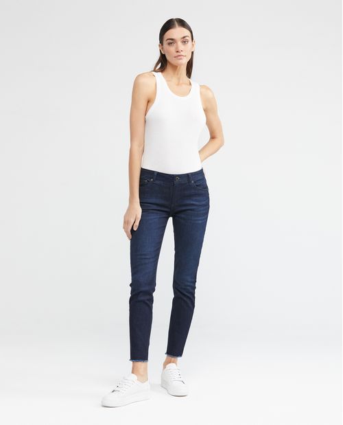 Jean de Mujer Low Rise, Rusty, Bota Skinny - Azul Ultra Oscuro