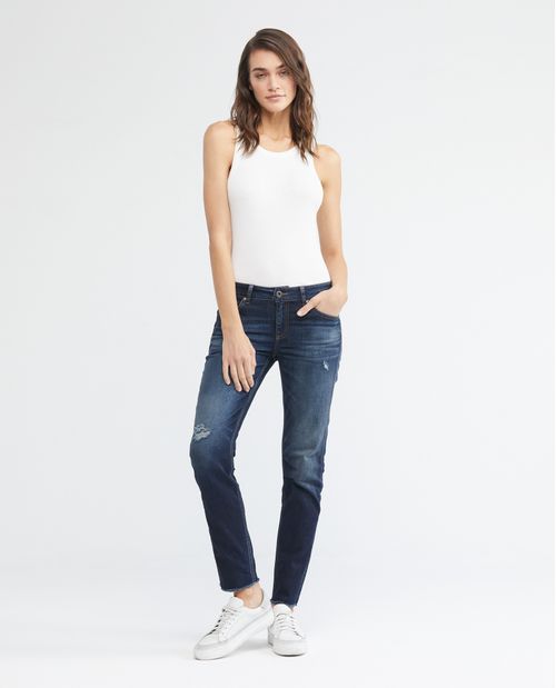 Jean de Mujer Low Rise, Rusty, Bota Skinny - Azul Oscuro Vintage