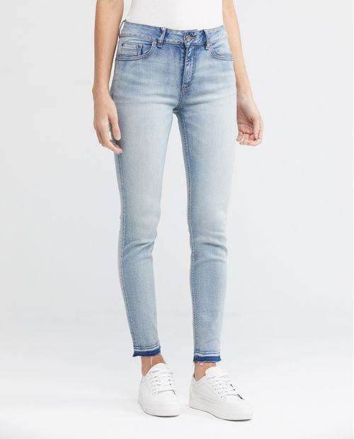 Jean de Mujer High Rise, Cosmo, Bota Skinny - Azul Claro