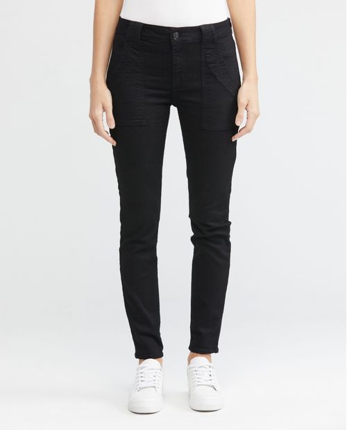 Jean de Mujer High Rise, Cosmo, Bota Skinny - Gris Oscuro