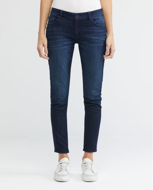 Jean de Mujer Low Rise, Rusty, Bota Skinny - Azul Ultra Oscuro