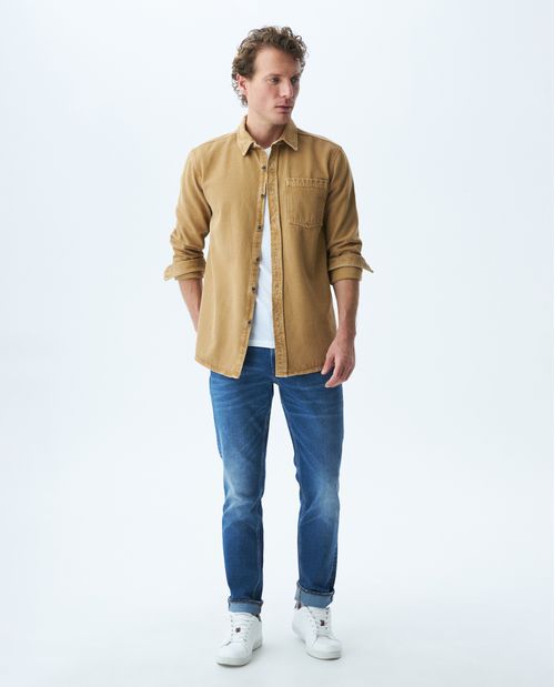 Camisa de Hombre, Classic Fit Manga Larga - Fibras Recicladas
