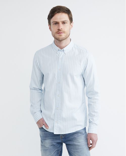Camisa de Hombre, Slim Fit Manga Corta - Rayas