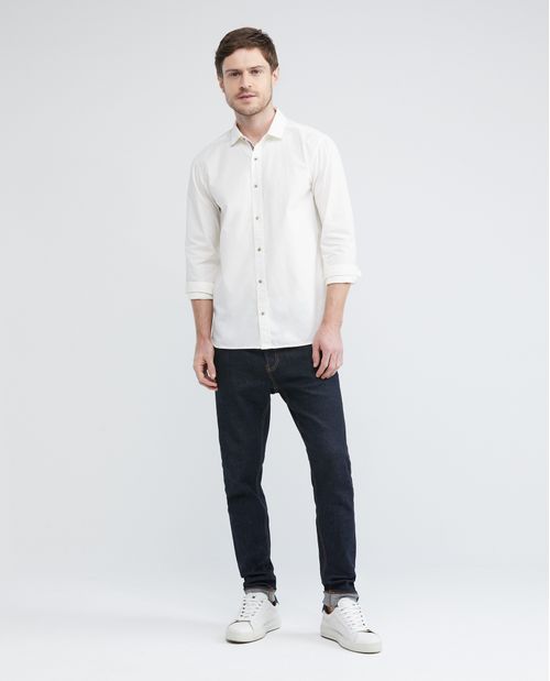 Camisa de Hombre, Slim Fit Manga Larga - Detalles Internos