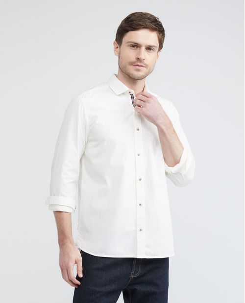 Camisa de Hombre, Slim Fit Manga Larga - Detalles Internos
