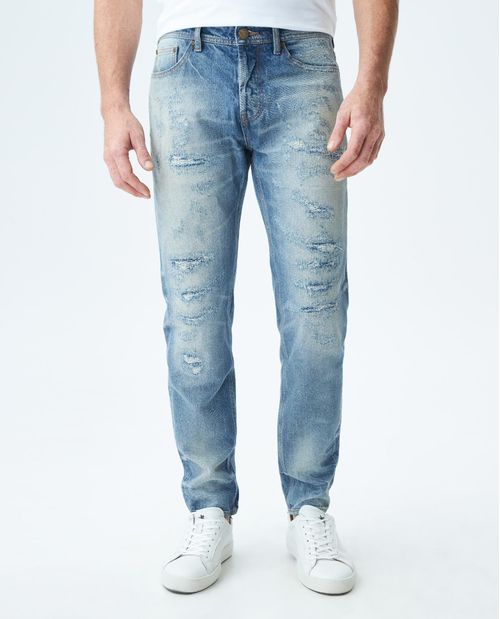Jean de Hombre Super Slim Fit, Rider, Bota Super Slim - Heritage Azul Claro