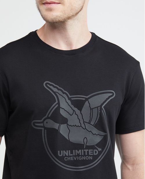 Camiseta Gráfica de Hombre, Slim Fit Cuello Redondo - Estampación Textil