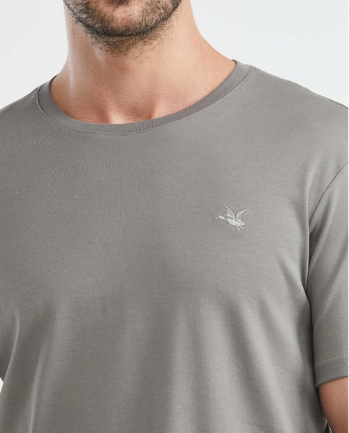 Camiseta Básica de Hombre, Slim Fit Cuello Redondo - 100% Algodón Doble Punto