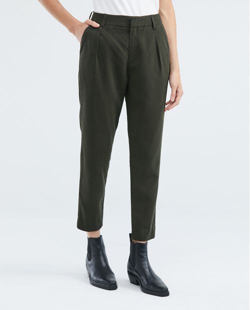 Pantalón de Mujer, Regular Fit Tiro Alto Bota Recta - Básico Casual