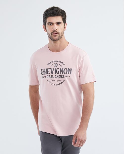 Camiseta Gráfica de Hombre, Classic Fit Cuello Redondo - Diseño Tipográfico Estampación Textil