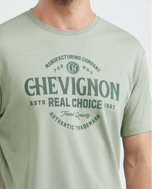 Camiseta Gráfica de Hombre, Classic Fit Cuello Redondo - Diseño Tipográfico Estampación Textil