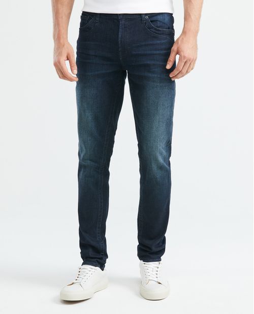 Jean de Hombre Slim Fit, Famous, Bota Slim - Azul Ultra Oscuro