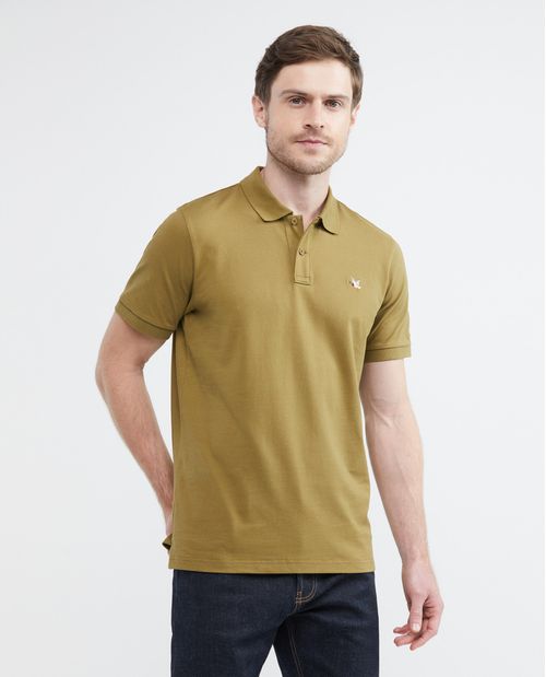 Camiseta de Hombre Tipo Polo, Slim Fit Manga Corta - Piqué 100% Algodón