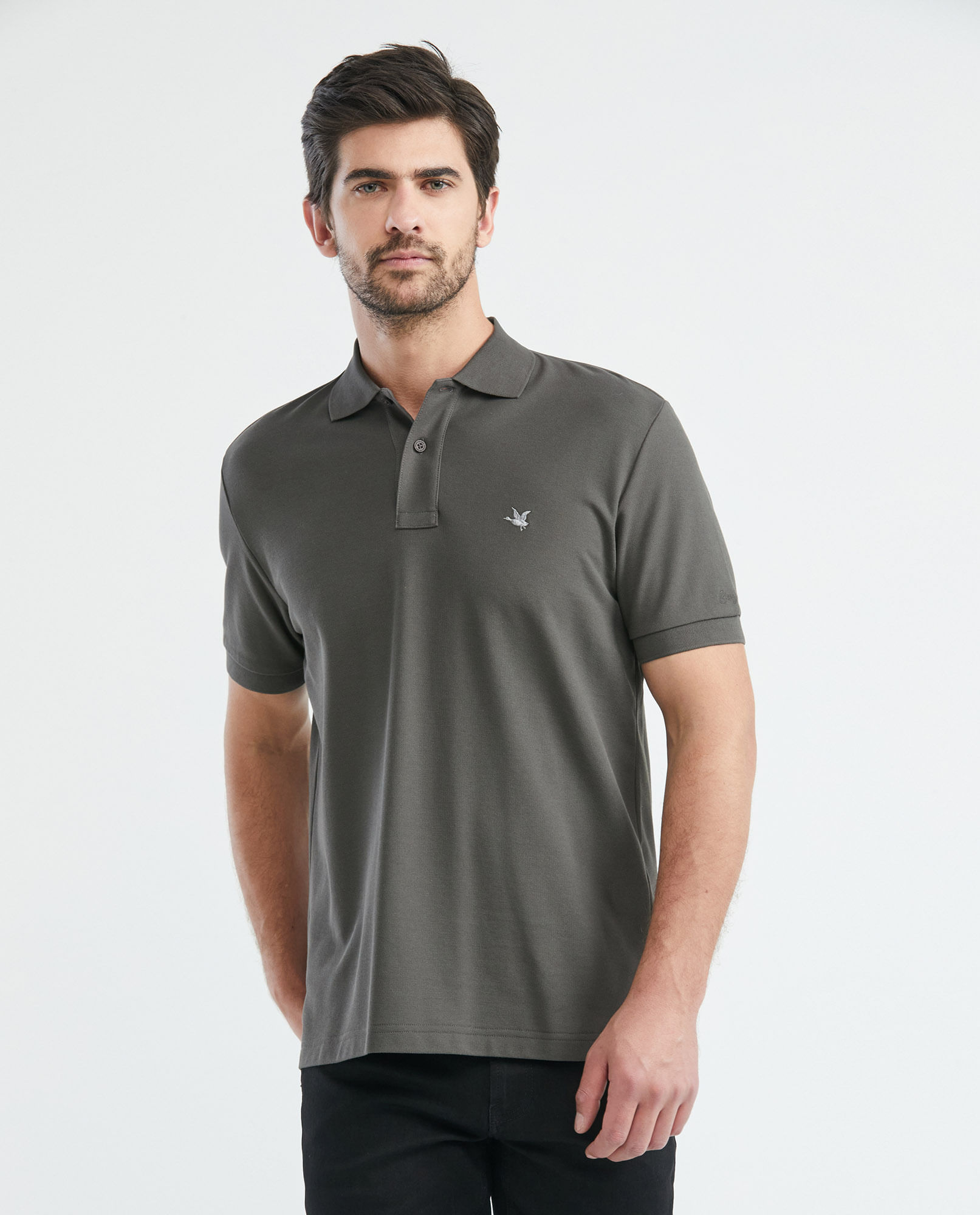 Camiseta de Hombre Tipo Polo, Classic Fit Manga Corta Piqué 100
