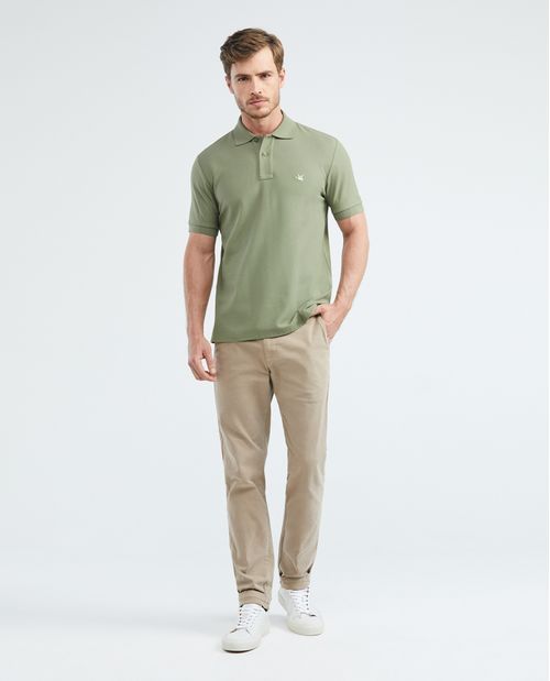 Camiseta de Hombre Tipo Polo, Classic Fit Manga Corta - Piqué 100% Algodón