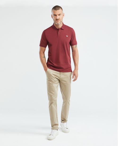 Camiseta de Hombre Tipo Polo, Slim Fit Manga Corta - Piqué 100% Algodón