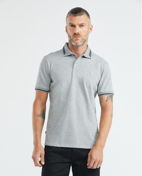 Camiseta de Hombre Tipo Polo, Slim Fit Manga Corta - Fondo Entero