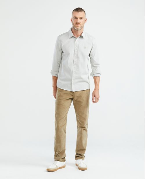 Camisa de Hombre, Slim Fit Manga Larga - Oxford 100% Algodón