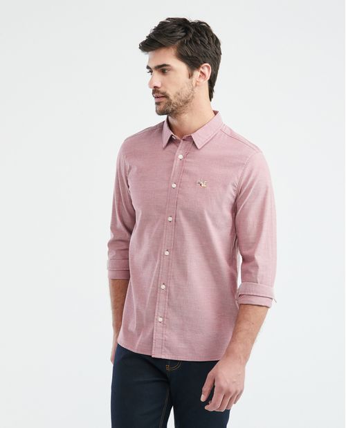 Camisa de Hombre, Slim Fit Manga Larga - Oxford 100% Algodón