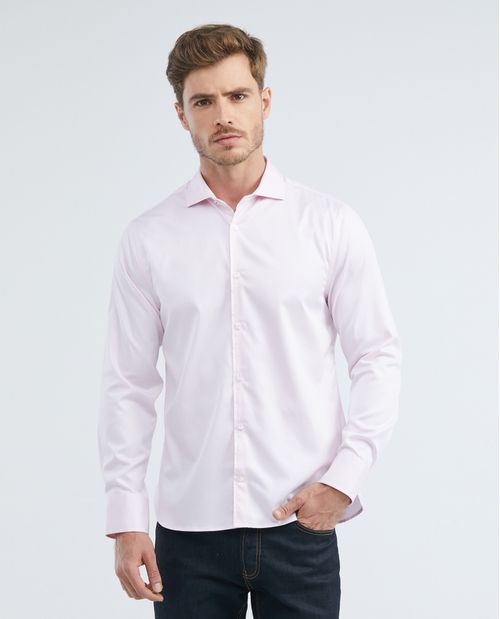 Camisa Premium de Hombre, Slim Fit Manga Larga - Tecnología Twill