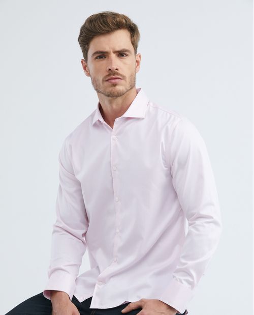 Camisa Premium de Hombre, Slim Fit Manga Larga - Tecnología Twill