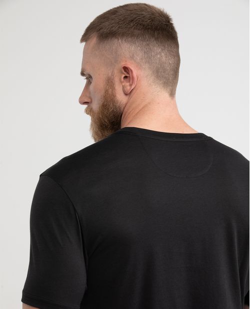 Camiseta Básica de Hombre, Slim Fit Cuello en V - Algodón Pima