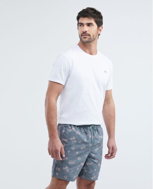 Pantaloneta de Baño Para Hombre, Regular Fit - Tigres y Palmeras