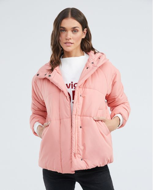 Chaqueta de Mujer, Tipo Buffer - Acolchada Con Capucha