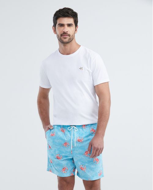 Pantaloneta de Baño Para Hombre, Regular Fit - Print Cangrejos
