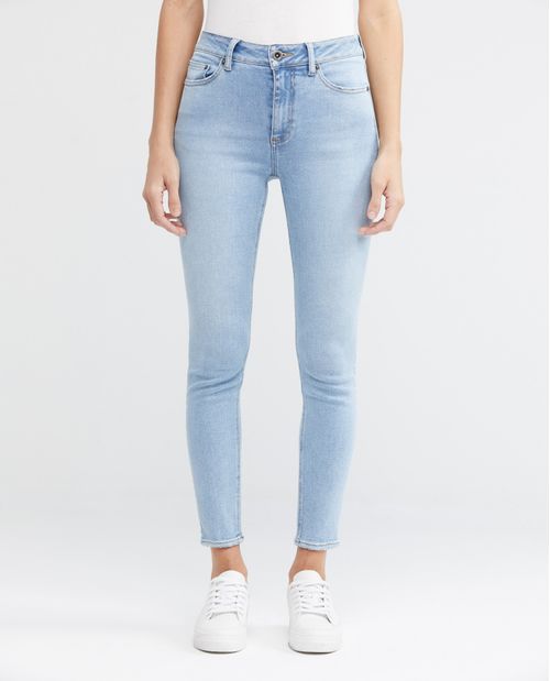 Jean de Mujer Super High Rise, High Cosmo, Bota Skinny - Azul Claro