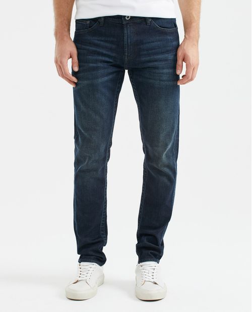 Jean de Hombre Slim Fit, Famous, Bota Slim - Azul Ultra Oscuro