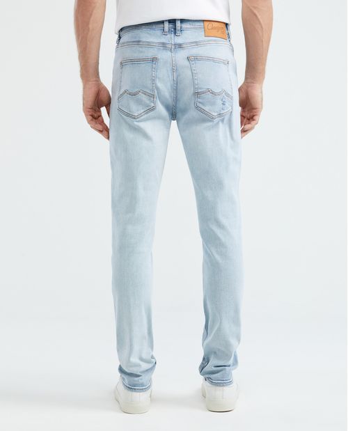 Jean de Hombre Straight Fit, Morrison, Bota Slim - Azul Claro