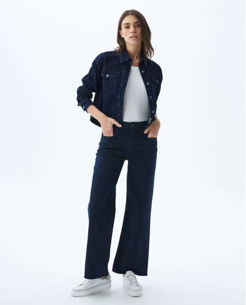 Jean de Mujer Super High Rise, High Cosmo, Bota Relaxed - Azul Oscuro