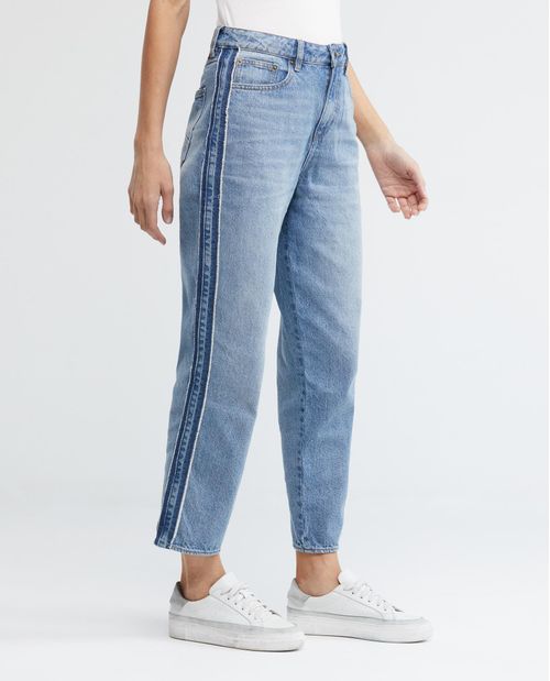 Jean de Mujer Straight Fit, Boot Cut - Azul Medio