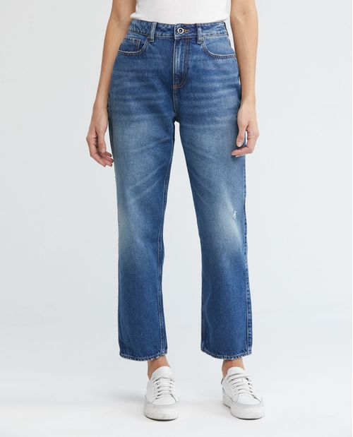 Jean de Mujer Straight Fit, Boot Cut - Azul Medio