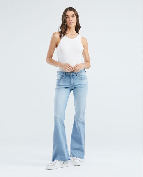 Jean de Mujer Low Rise, Rusty, Bota Relaxed - Azul Claro