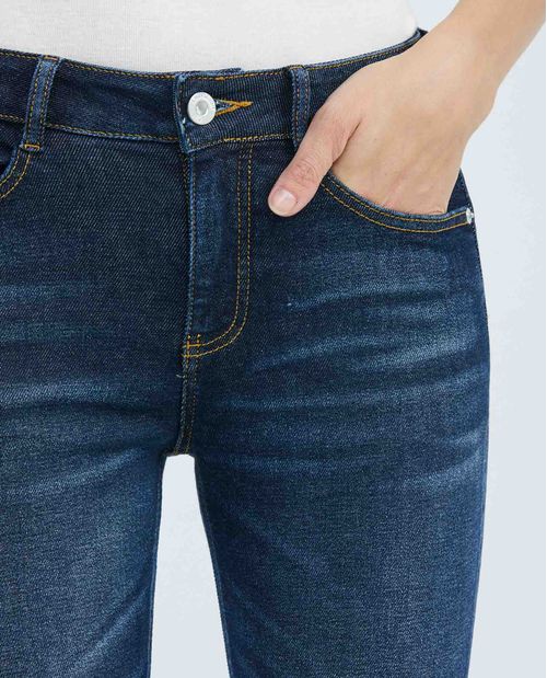 Jean de Mujer High Rise, Cosmo, Bota Skinny - Azul Ultra Oscuro